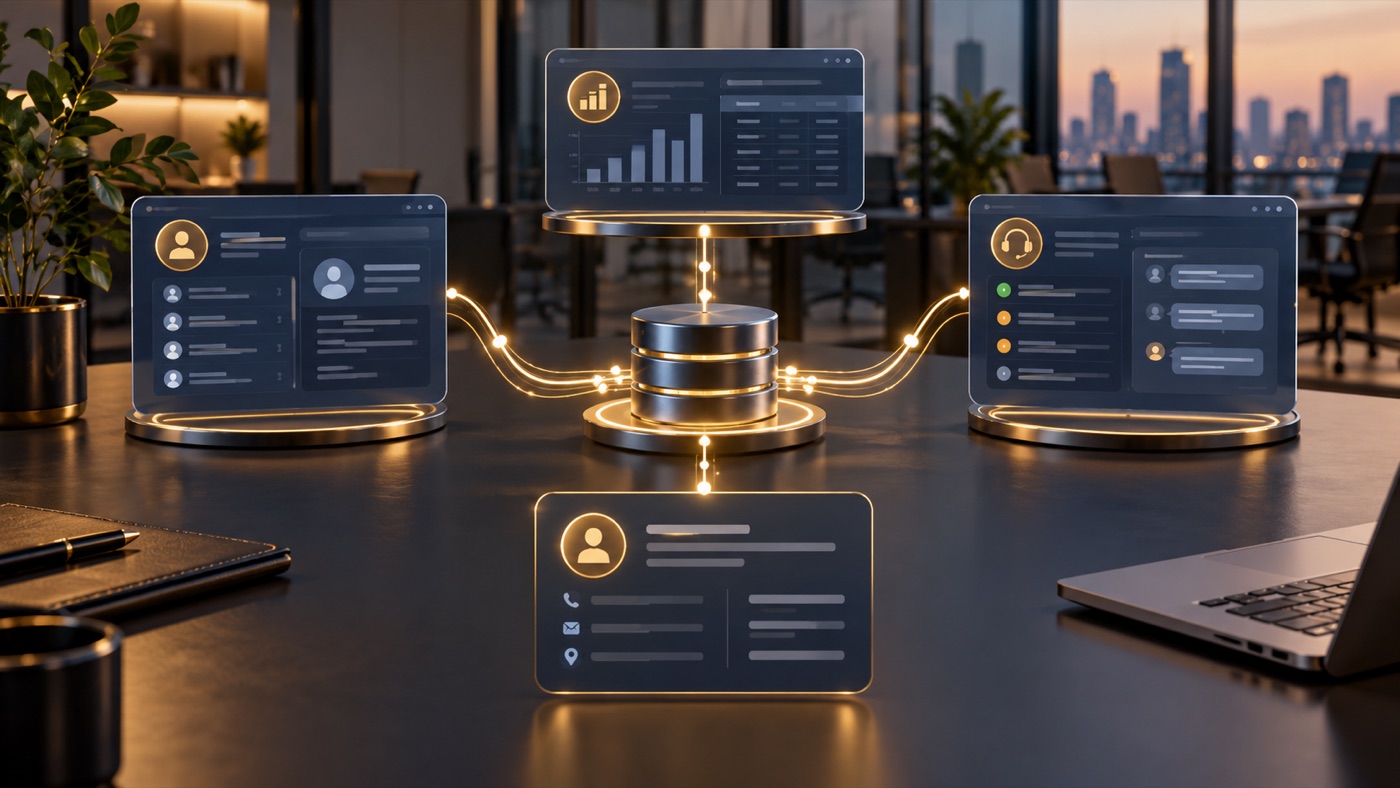 Módulos de software conectados em uma evolução gradual
