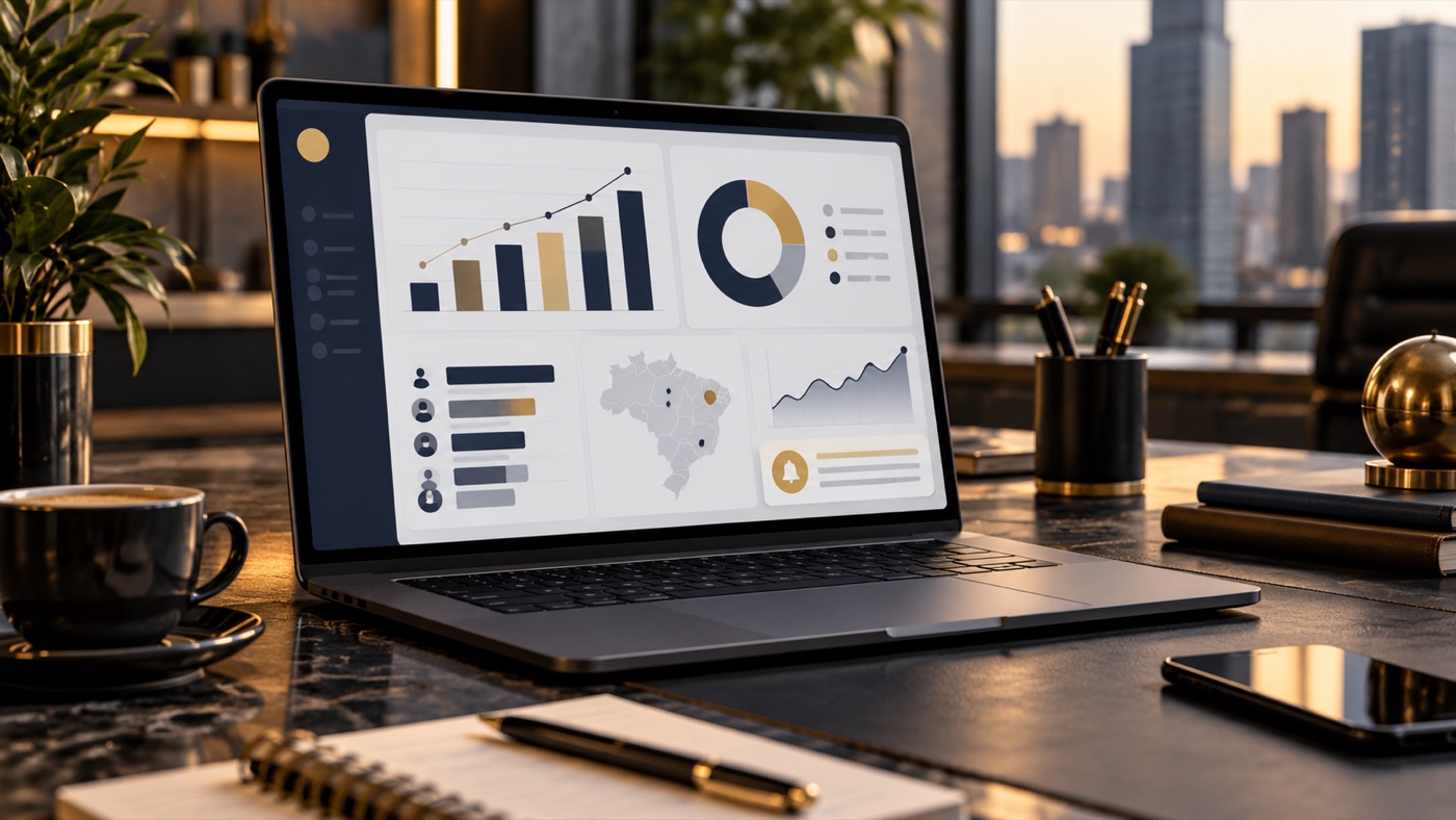 Painel visual de indicadores e envio programado de relatório